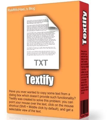 Копирование любого текста в буфер обмена - Textify 1.8.10 + Portable